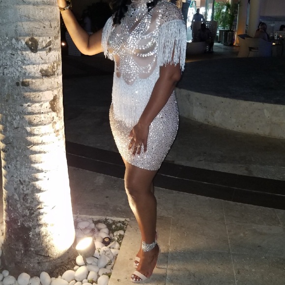 Sparkling Rhinestone/Fringe Dress. - Picture 2 of 2